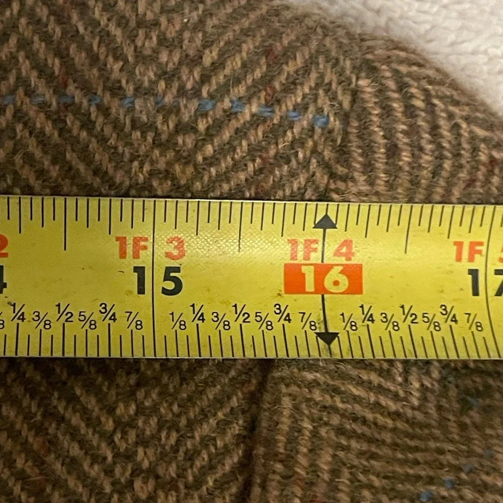 Chaps Women's Brown Herringbone Tweed Plaid Blazer Jacket – Size Medium - Picture 10 of 12